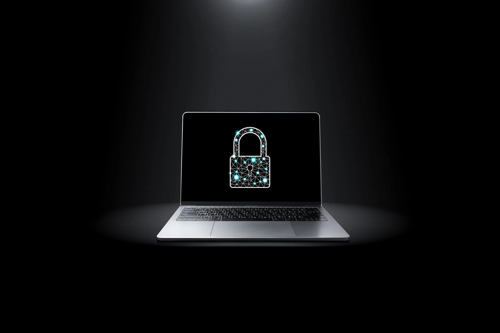 Symbol för dataläcka och personuppgiftsincident på en datorskärm