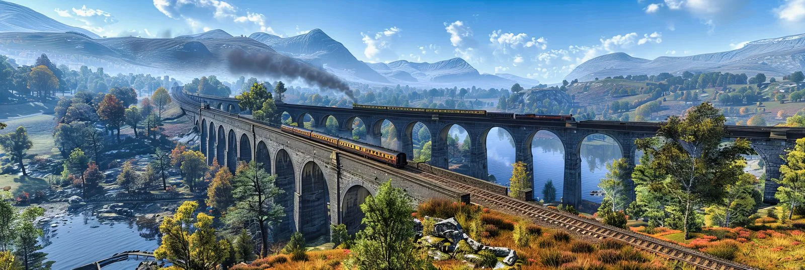 Tågluff i Europa med tåg genom landskap